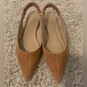 Sam Edelman cognac suede sling back flats